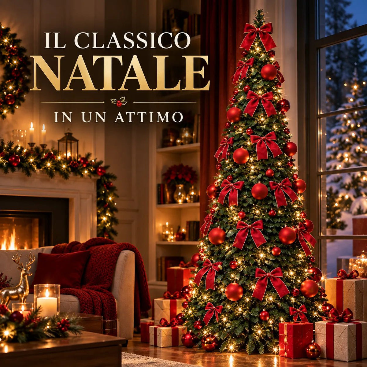 Albero di Natale Pop-Up 180 cm con 150 LED e 85 Decorazioni – Montaggio Rapido e Salvaspazio Base 60 cm Rosso - | Prendilo Subito
