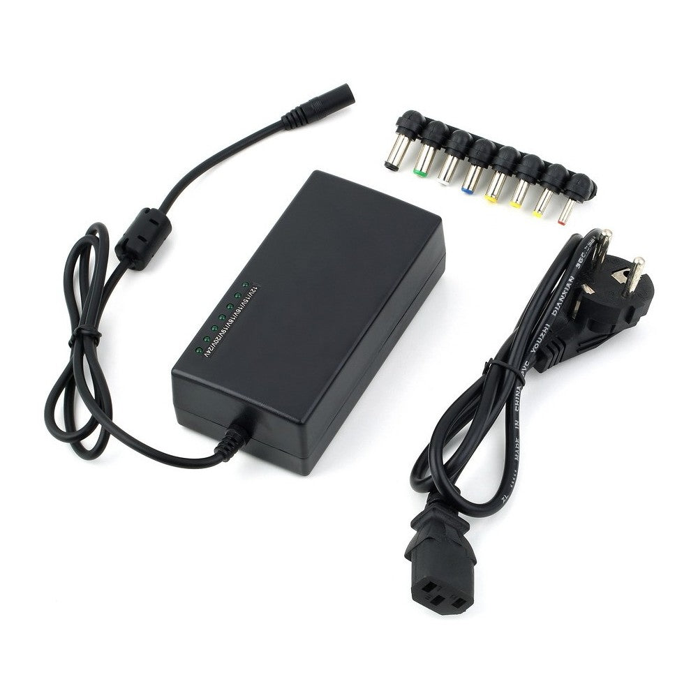 Alimentatore universale per notebook e monitor con 8 connettori, cavo incluso