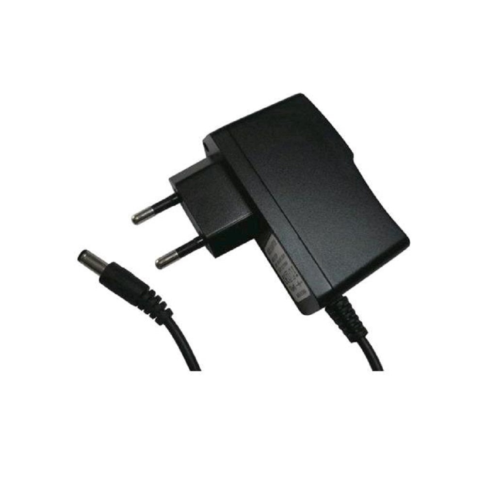 Alimentatore 12 V 2 A con spine europee e cavo DC, corpo nero