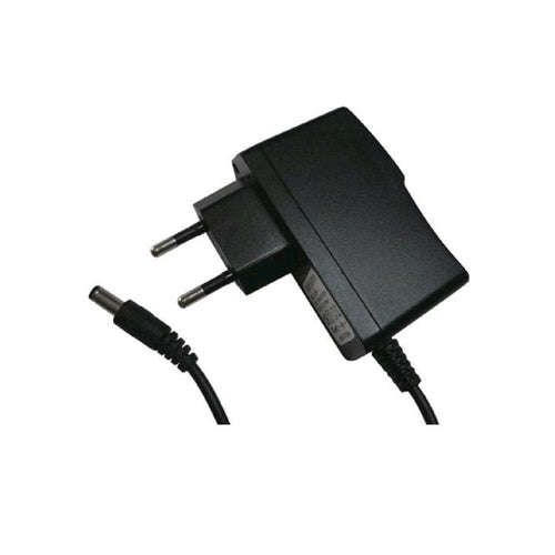 Alimentatore 12 V 2 A con spine europee e cavo DC, corpo nero