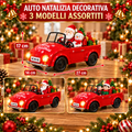 Auto Natalizia Decorativa con Luci LED Bianco Caldo 27 cm, Macchinina Rossa con Babbo Natale, Renna o Elfi Modelli Assortiti - | Prendilo Subito