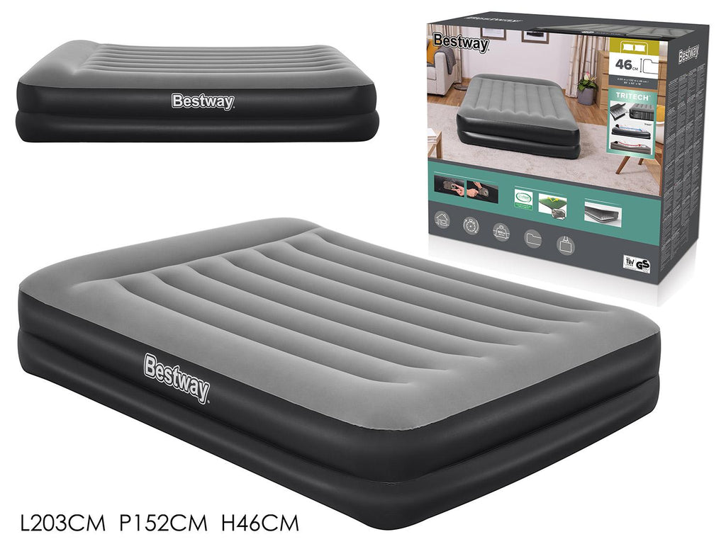 Confezione del materasso gonfiabile matrimoniale floccato grigio scuro Bestway