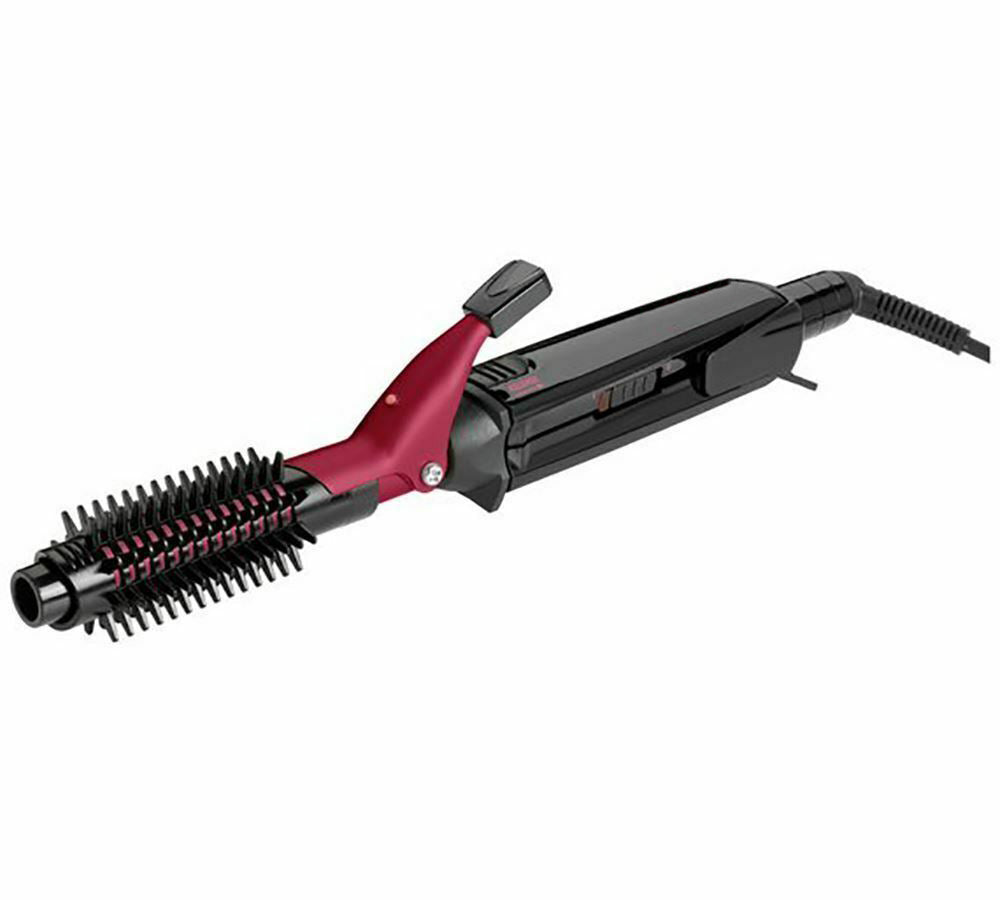 Styler per capelli in ceramica rosso bordeaux con spazzola nera