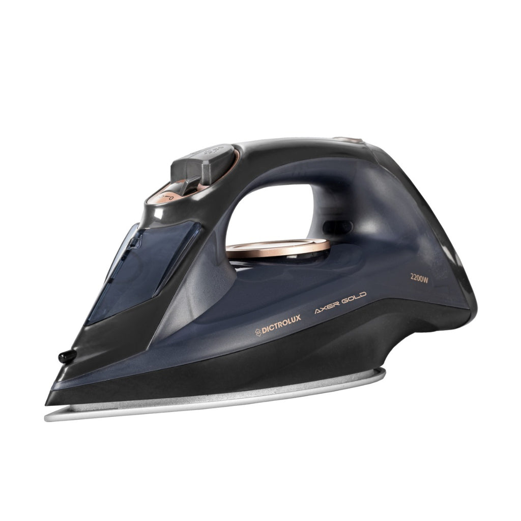 Ferro da stiro cordless nero con piastra ceramica e manopola di regolazione