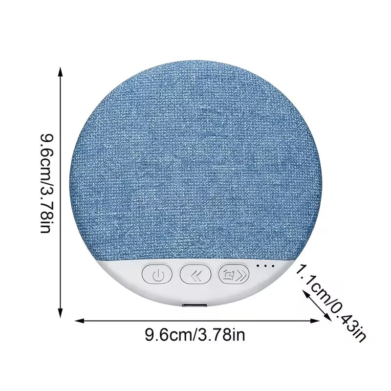 Altoparlante per cuscino Bluetooth blu con pannello comandi frontale e porta USB