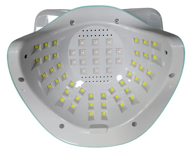 Lampada UV/LED per unghie grigia vista dall’alto con LED