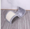 Tiragraffi a onda grigio naturale con pannello in sisal beige e motivo zampa