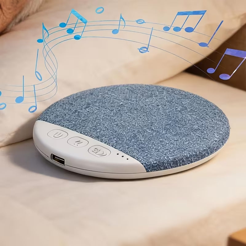 Altoparlante per cuscino Bluetooth blu con pulsanti frontali e presa USB sul lato