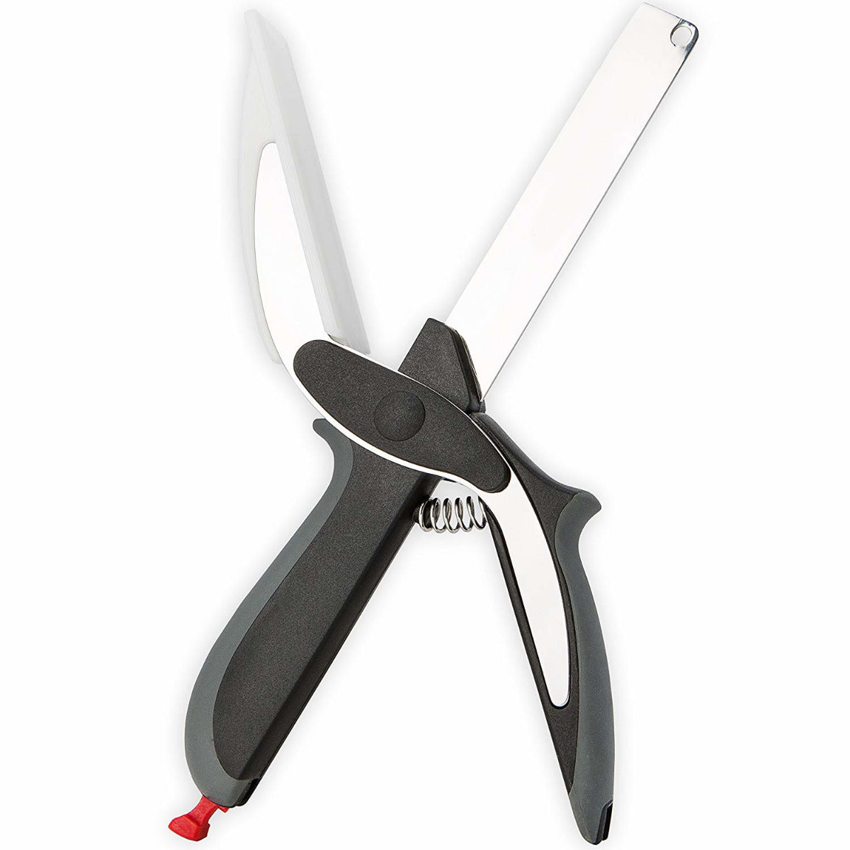 Forbice tagliaverdure ergonomica in acciaio inox, lame bianche, manici neri