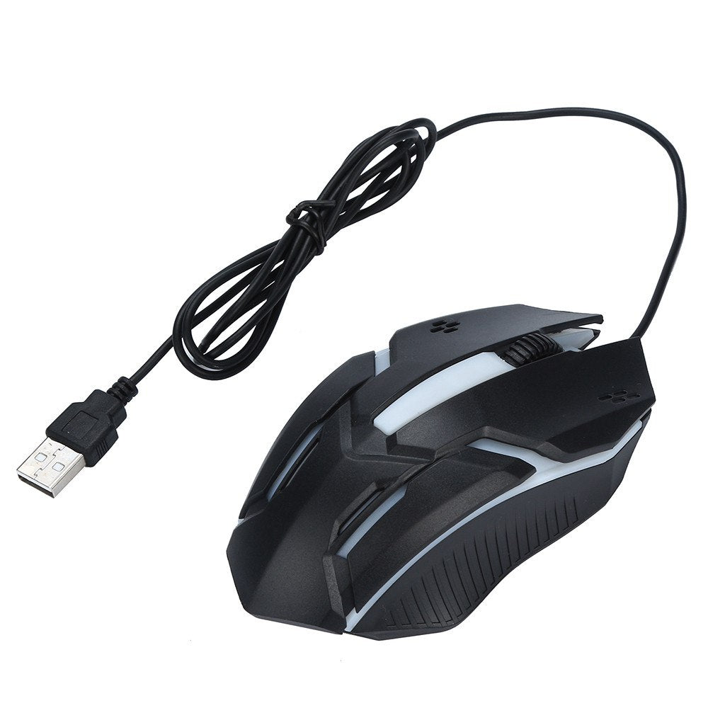 Mouse USB nero ergonomico con cavo e connettore USB-A