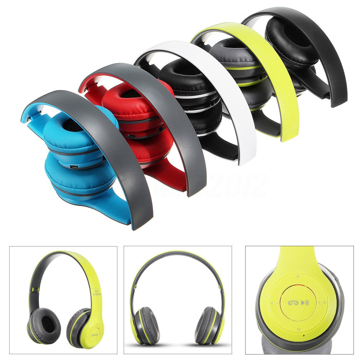 Cuffie Bluetooth over-ear pieghevoli di colori assortiti con archetto regolabile