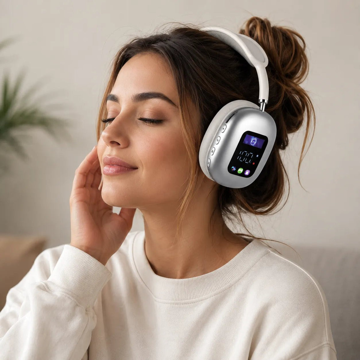 Cuffie Bluetooth Wireless 5.4 con Display Integrato – Audio Hi-Fi Stereo, Bluetooth 5.4, Microfono, Over-Ear - | Prendilo Subito