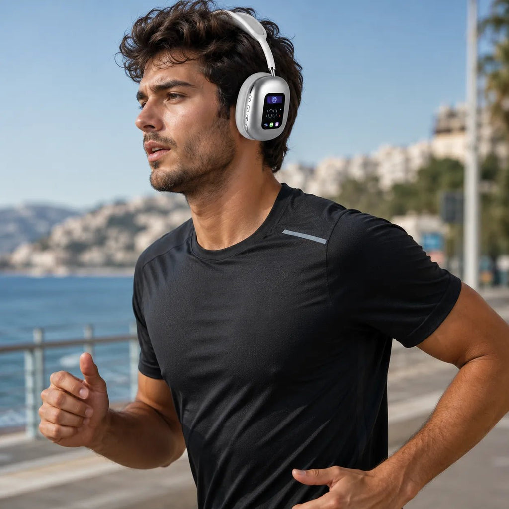 Cuffie Bluetooth Wireless 5.4 con Display Integrato – Audio Hi-Fi Stereo, Bluetooth 5.4, Microfono, Over-Ear - | Prendilo Subito