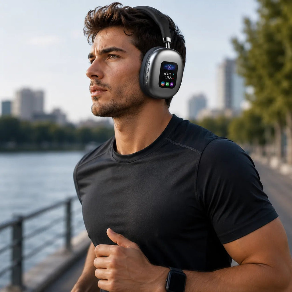 Cuffie Bluetooth Wireless 5.4 con Display Integrato – Audio Hi-Fi Stereo, Bluetooth 5.4, Microfono, Over-Ear - | Prendilo Subito