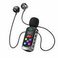 Cuffie in ear Microfono Karaoke Clip-On Bluetooth 5.4 con Auricolari Integrati, Riduzione Rumore ENC, Correzione Eco, Supporto Scheda TF, Display LED, per Live Streaming, Registrazione, Gaming e Canto - | Prendilo Subito