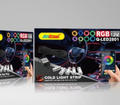 Striscia LED RGB per auto con cavo e controllo da app su smartphone