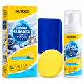 Detergente schiuma multiuso AUTOGO al limone con spugna e panno in microfibra