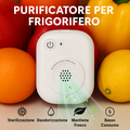 Mini purificatore d’aria per frigorifero bianco con pulsante e griglia diffusore