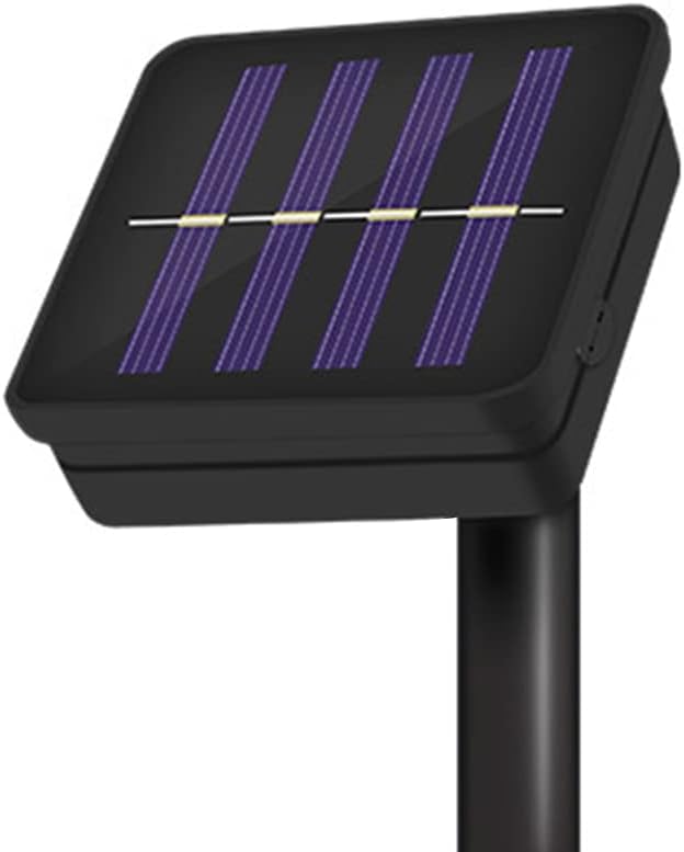 Catena luminosa LED solare: pannello fotovoltaico nero con cavo e picchetto