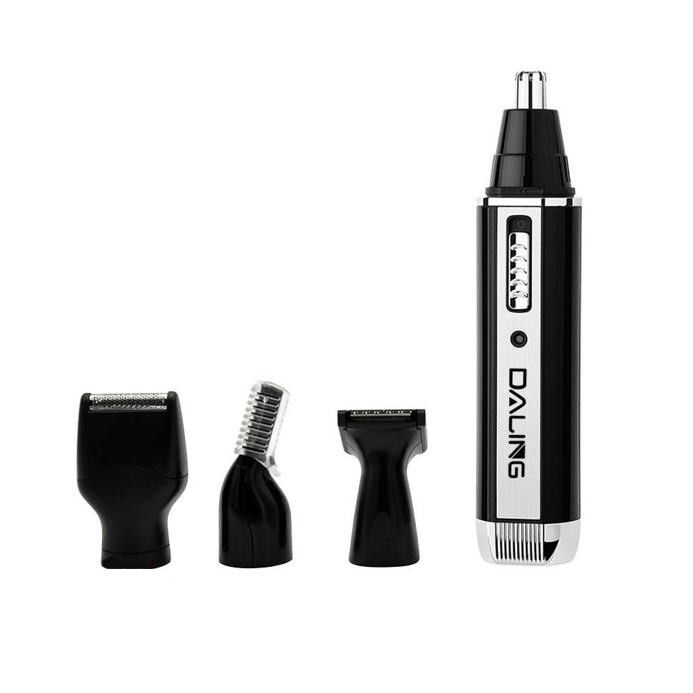 Trimmer per naso Daling DL-7003 nero con 3 testine intercambiabili