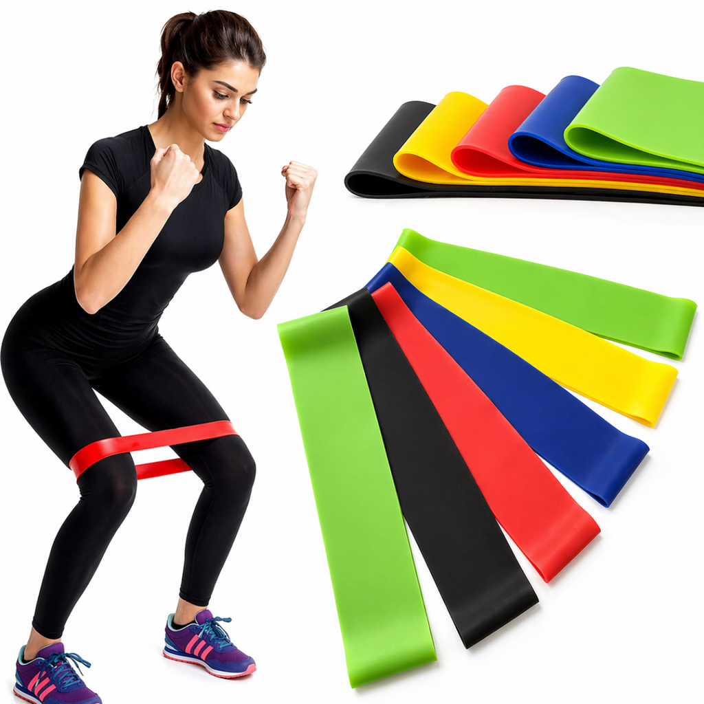 Set 5 Bande Elastiche Fitness Professionali – Allenamento Glutei, Gambe e Total Body | Yoga, Pilates, Crossfit