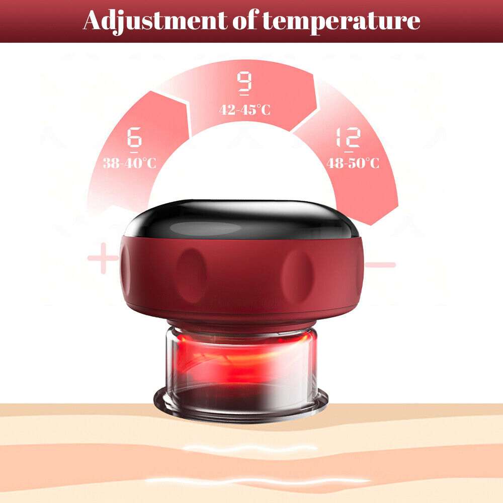 Dispositivo a coppettazione con camera riscaldante, regolazione temperatura, rosso