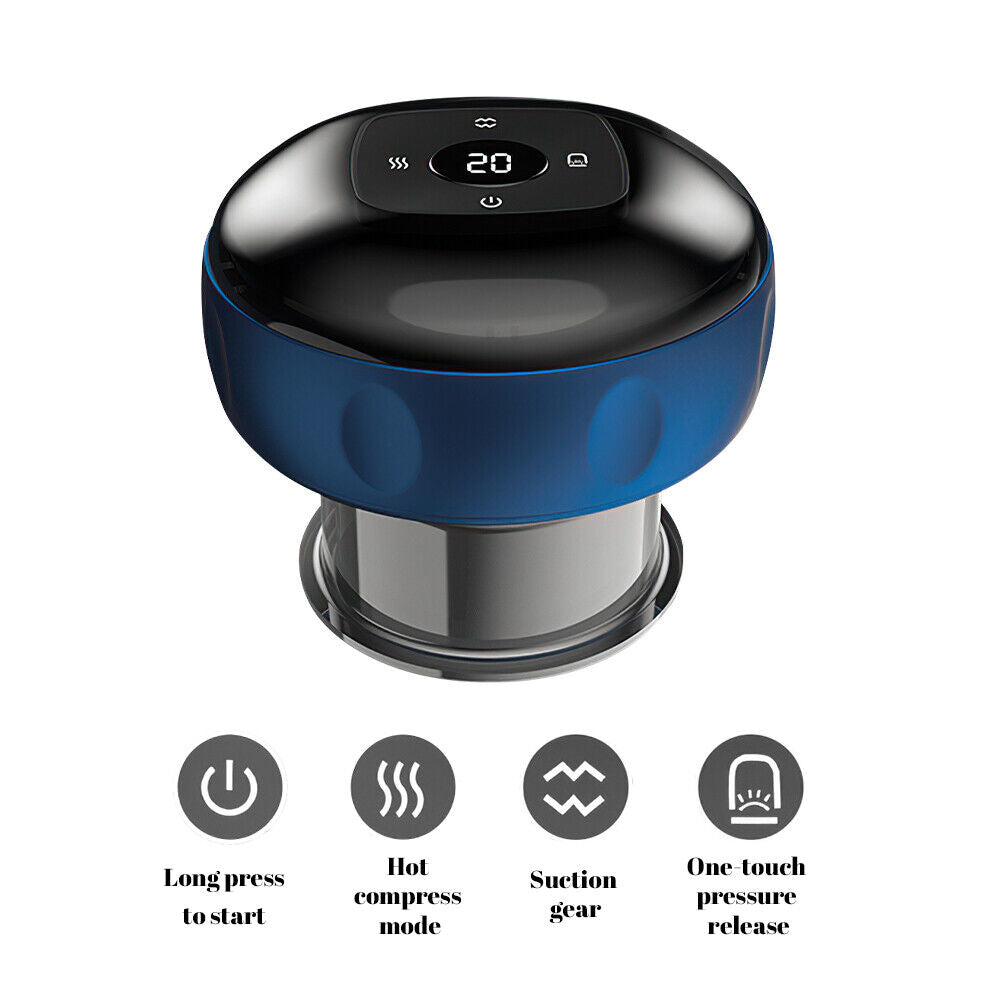 Dispositivo a coppettazione blu e nero con pannello comandi e display 20