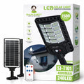 Faro LED Solare 240 LED con Sensore PIR e Telecomando – IP65 Esterno Impermeabile