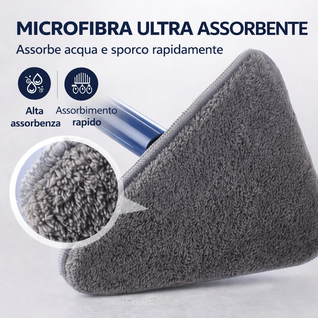 Panno in microfibra grigio ultra assorbente per mocio