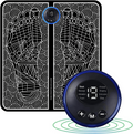 Massaggiatore plantare EMS con telecomando circolare e display blu