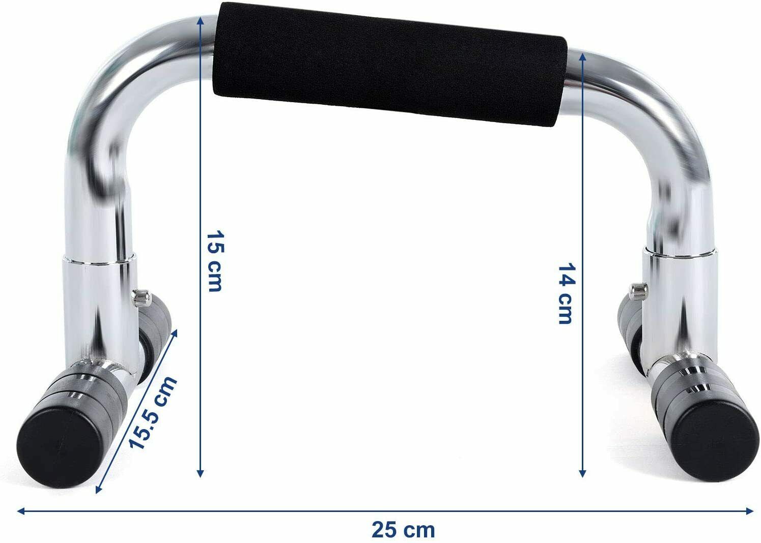 Maniglie per Flessioni Piegamenti sulle Braccia Push Up Bar in Acciaio Cromato