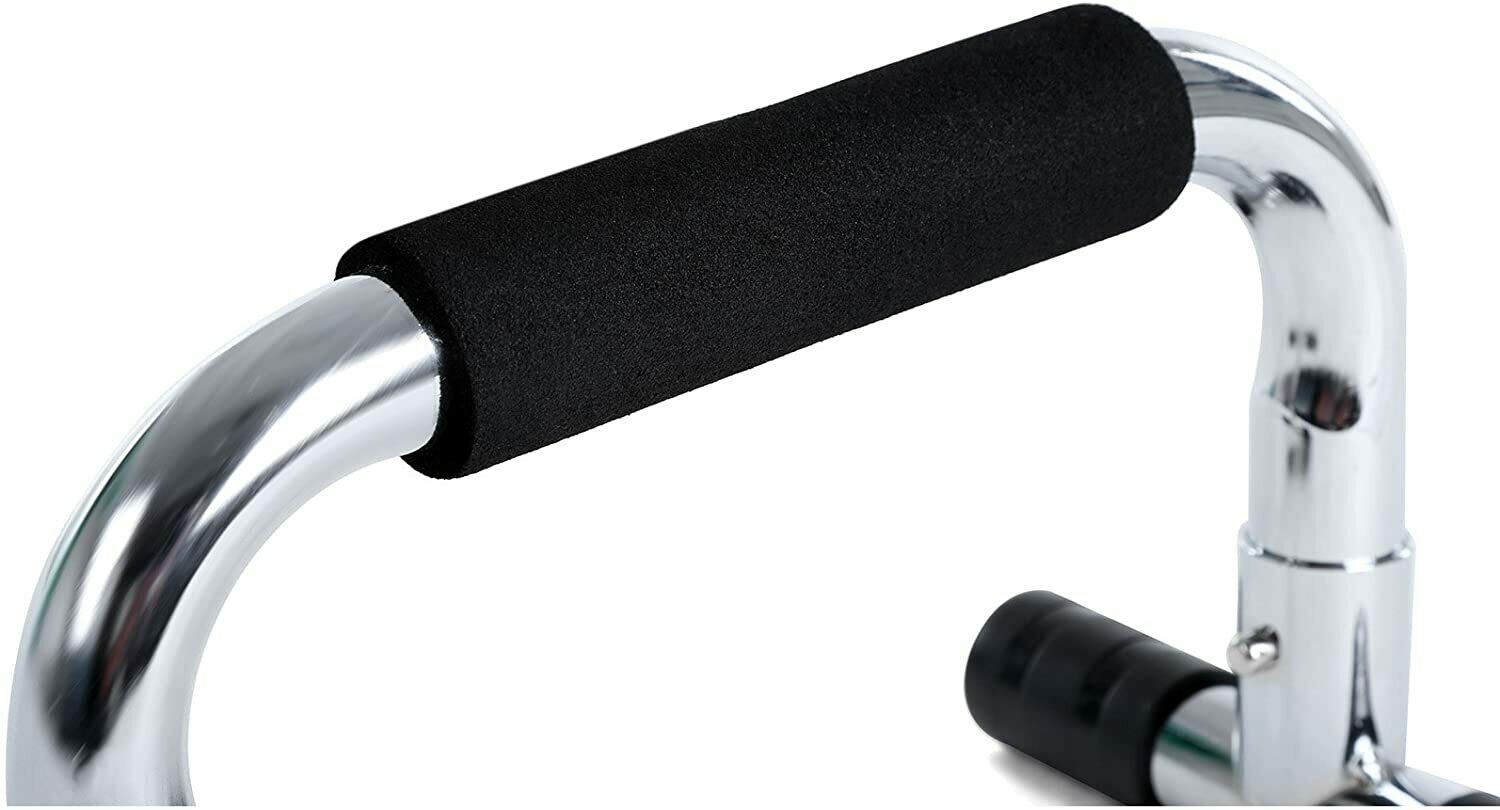 Maniglie per Flessioni Piegamenti sulle Braccia Push Up Bar in Acciaio Cromato