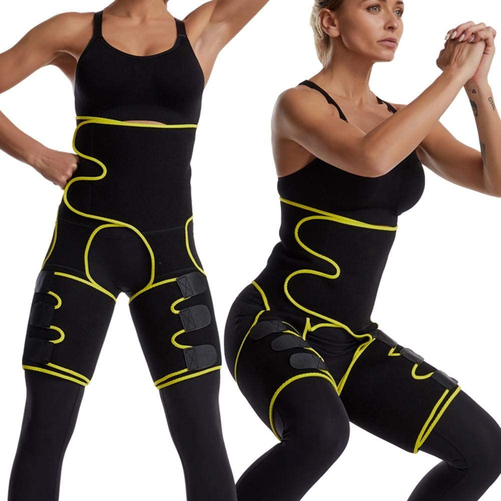 Allenatore di Fascia per Il Sudore del Corpo - Rifiniture per Coscia Corsetto Butt Lifter Shapewear e Fianchi Cintura Cintura Regolabile in Vita Monopezzo per Donna e Uomo