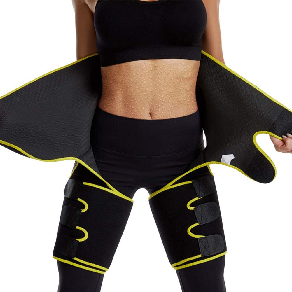 Allenatore di Fascia per Il Sudore del Corpo - Rifiniture per Coscia Corsetto Butt Lifter Shapewear e Fianchi Cintura Cintura Regolabile in Vita Monopezzo per Donna e Uomo