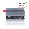 Inverter 12V-220V 500W con porta USB e corpo metallico grigio