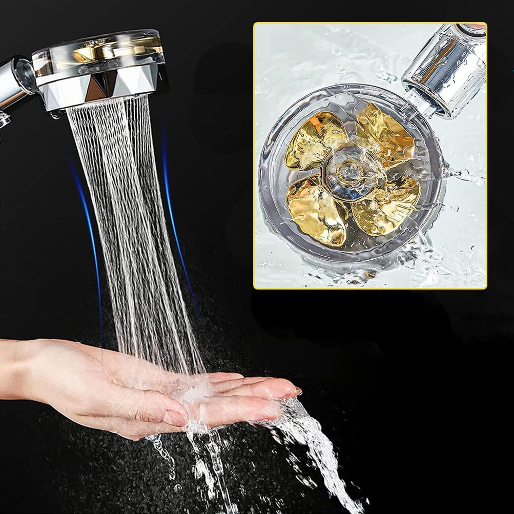 Soffione doccia cromato con getto d’acqua fitto e diffusore superiore