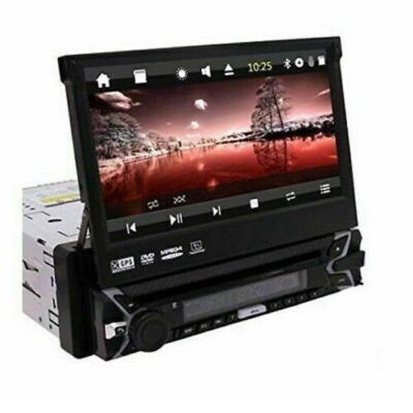 Autoradio 1 din con schermo a scomparsa da 7" touch, Bluetooth e comandi frontali