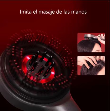 Testina della spazzola massaggiatrice con spazzole nere e luci rosse