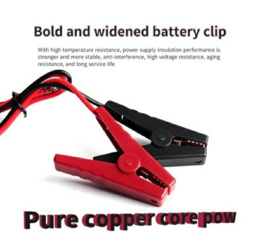Pinze batteria rosse con morsetti per inverter 12V-220V