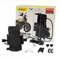 Supporto smartphone da moto nero con presa USB e rotazione 360°, con cavo e accessori