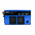 Inverter 12V-220V blu con 2 prese AC, 2 porte USB e interruttore on/off