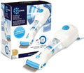 Kit pettine elettrico antipidocchi bianco e blu con scatola
