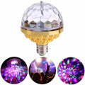 Lampadina LED a sfera magica trasparente con base oro e attacco filettato