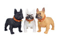 Cassa Bluetooth a forma di bulldog: tre modelli con collare arancione e campanella