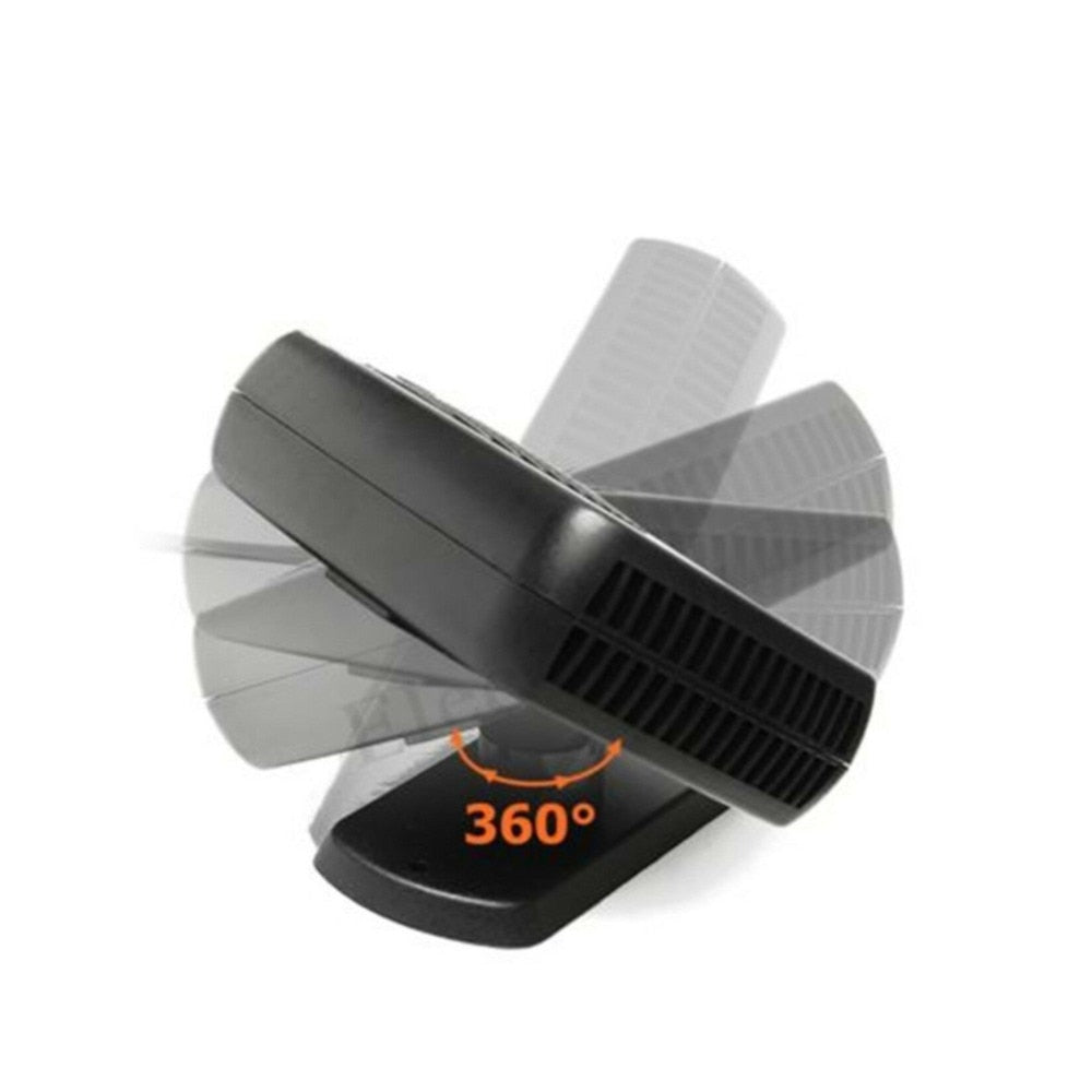 Riscaldatore per parabrezza auto nero con supporto orientabile 360°