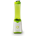 Frullatore mixer centrifuga verde con base bianca e contenitore trasparente