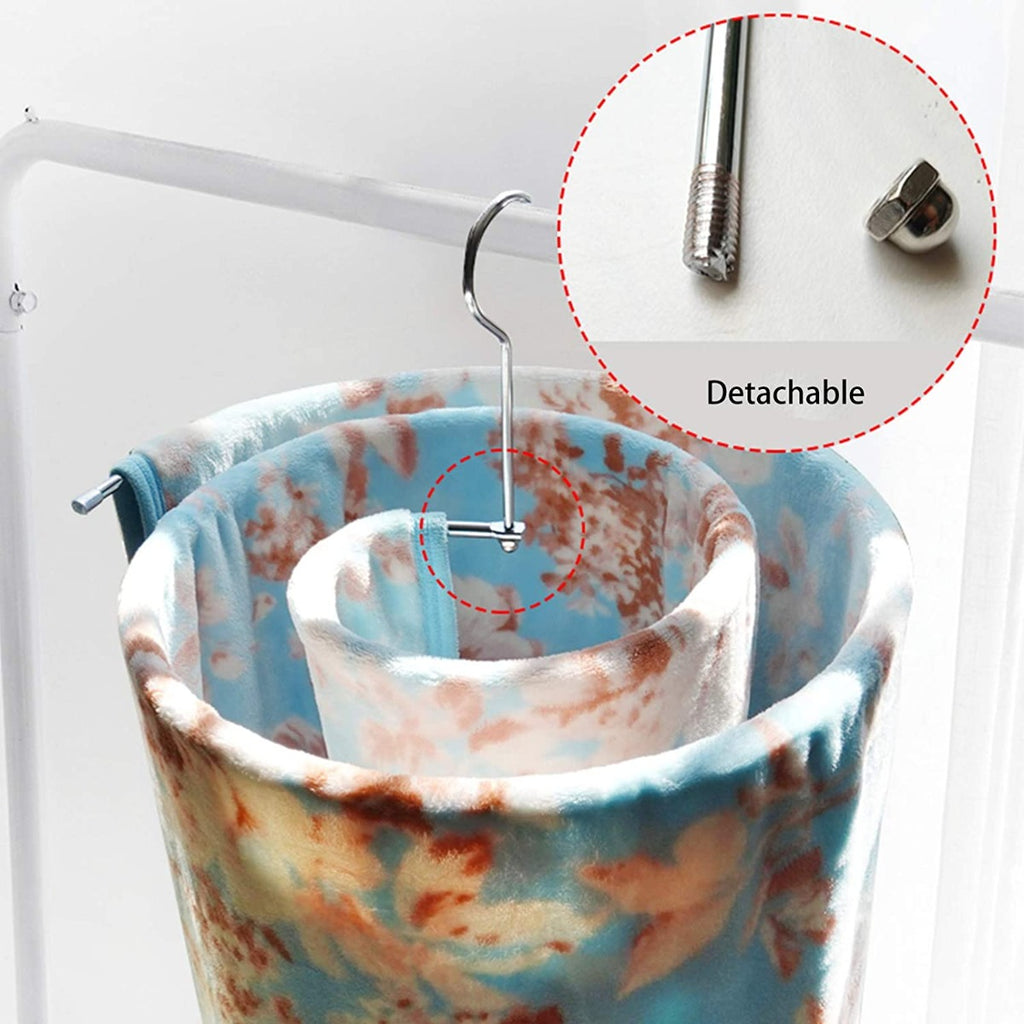Stendibiancheria a spirale: gancio staccabile con vite