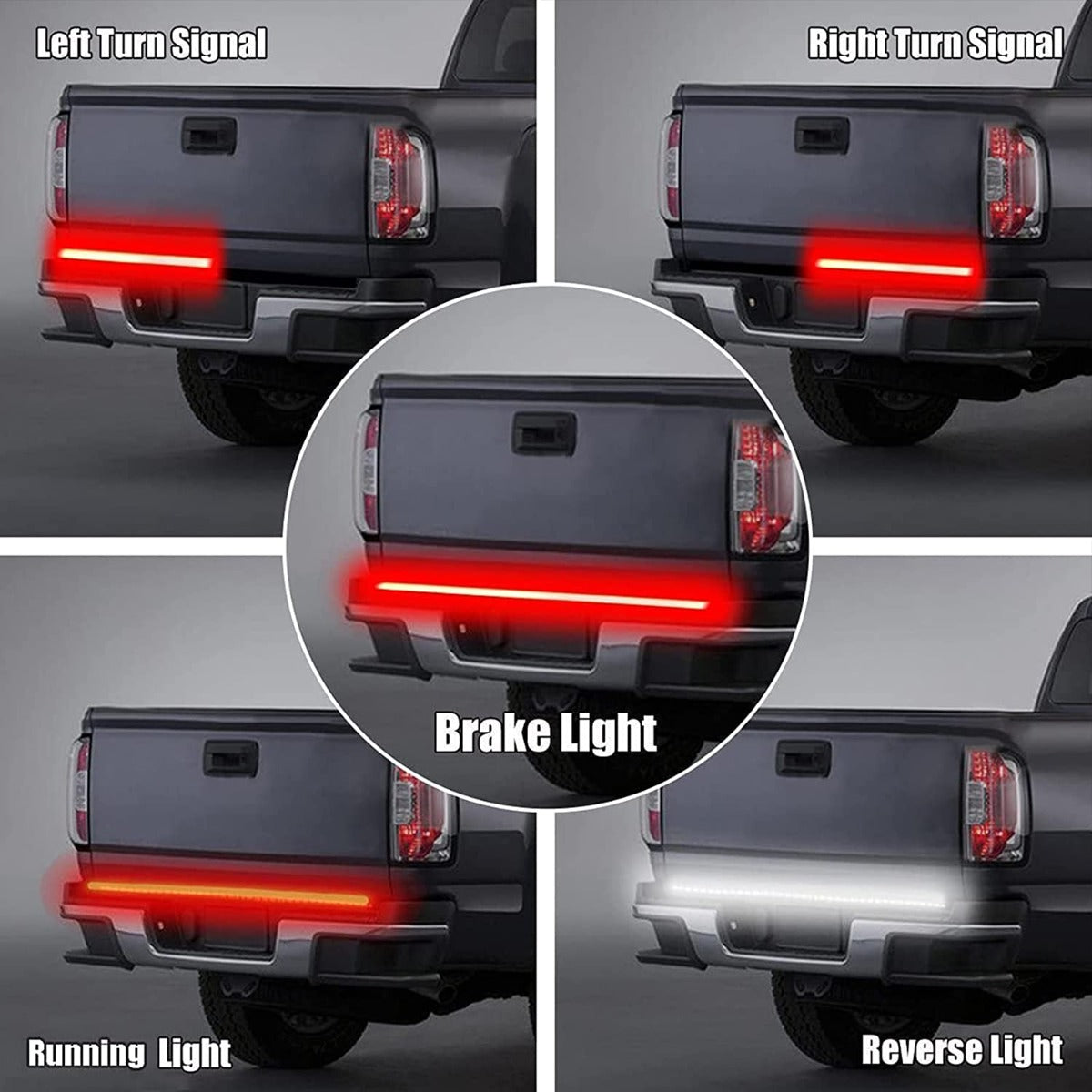 Striscia LED su paraurti: luci running, brake, turning e reverse