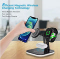 Stazione di ricarica wireless magnetica con supporto per telefono e smartwatch