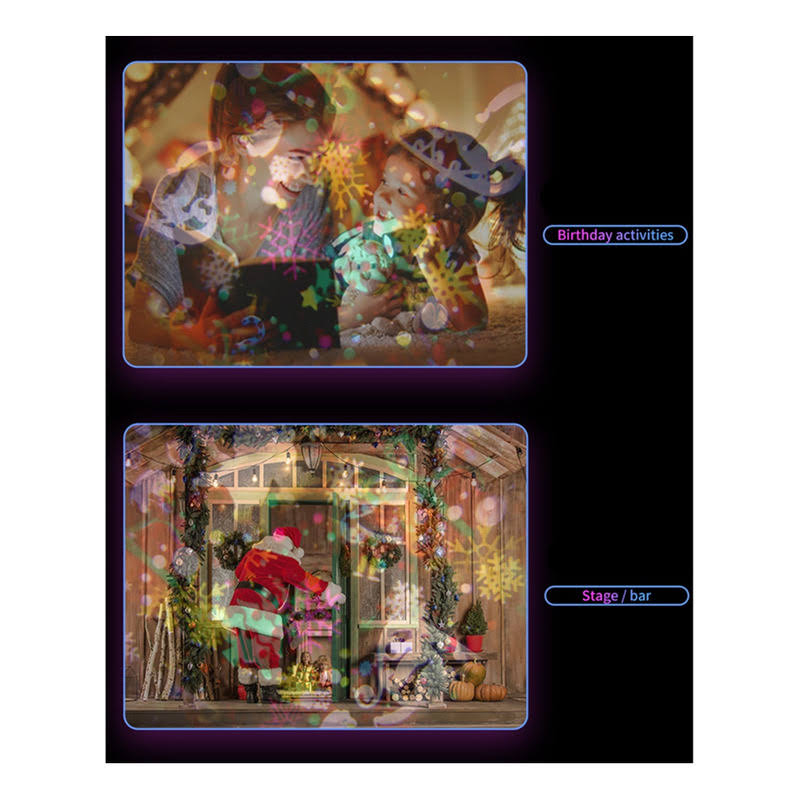 Pannello con scene natalizie e decorazioni luminose della lanterna